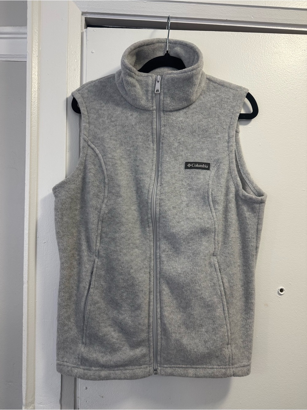 Columbia Women Gray Full-Zip Thermal Fleece Vest